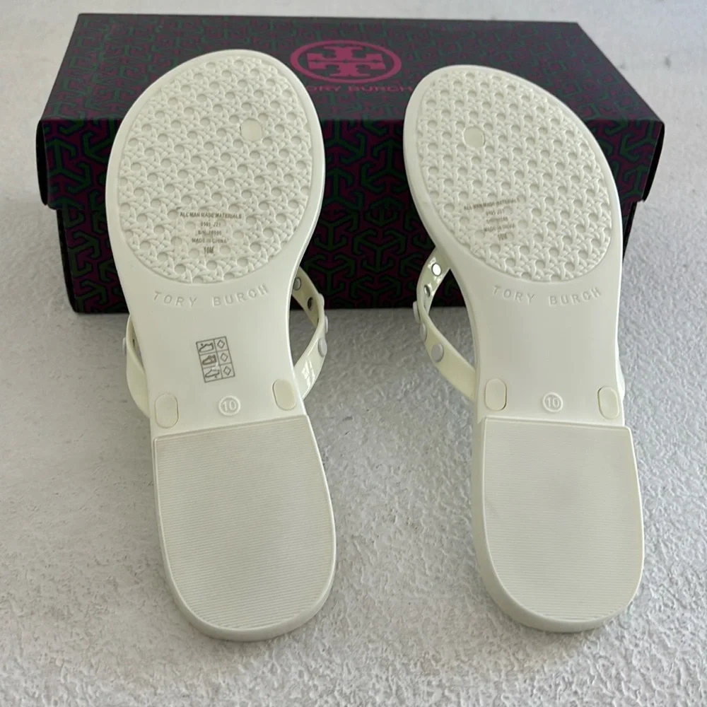 Tory Burch Studded Jelly Flip Flops
